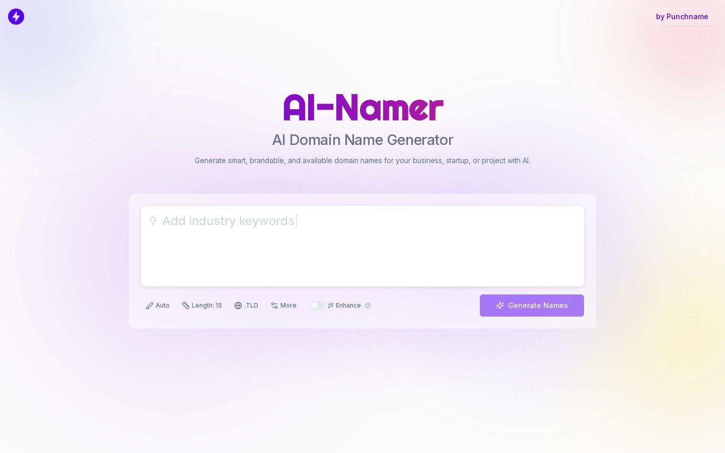 AI-Namer Homepage