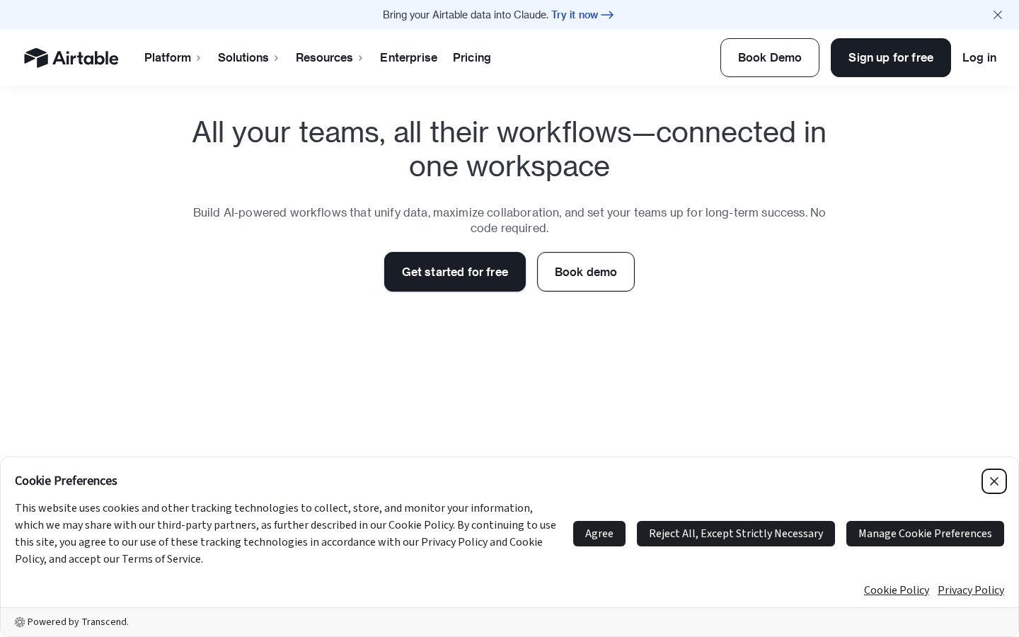 AI-Native Airtable Homepage