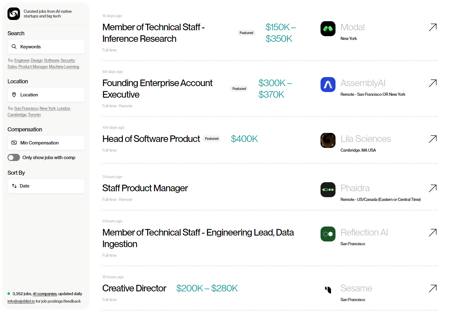 AI-Native Jobs homepage