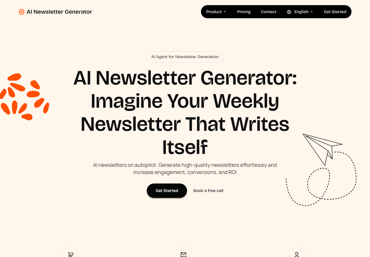 AI Newsletter Generator homepage