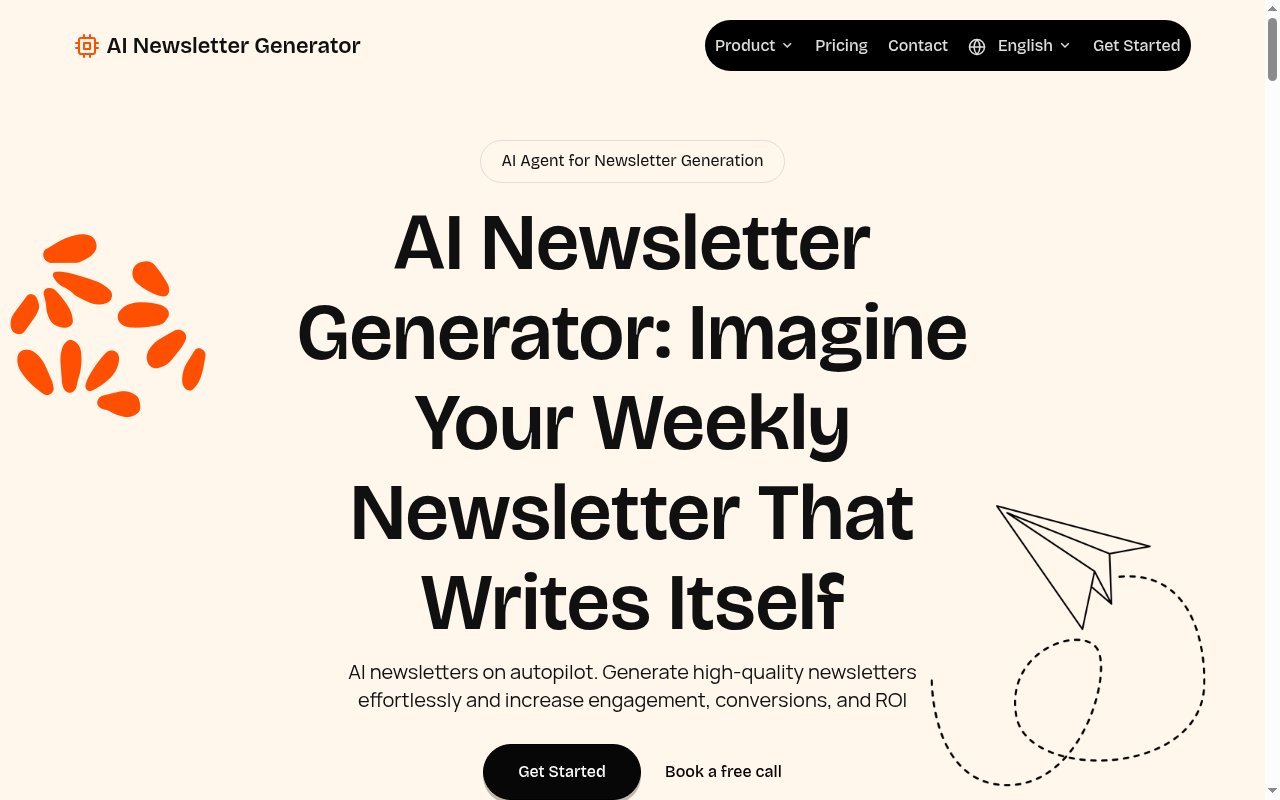 AI Newsletter Generator homepage