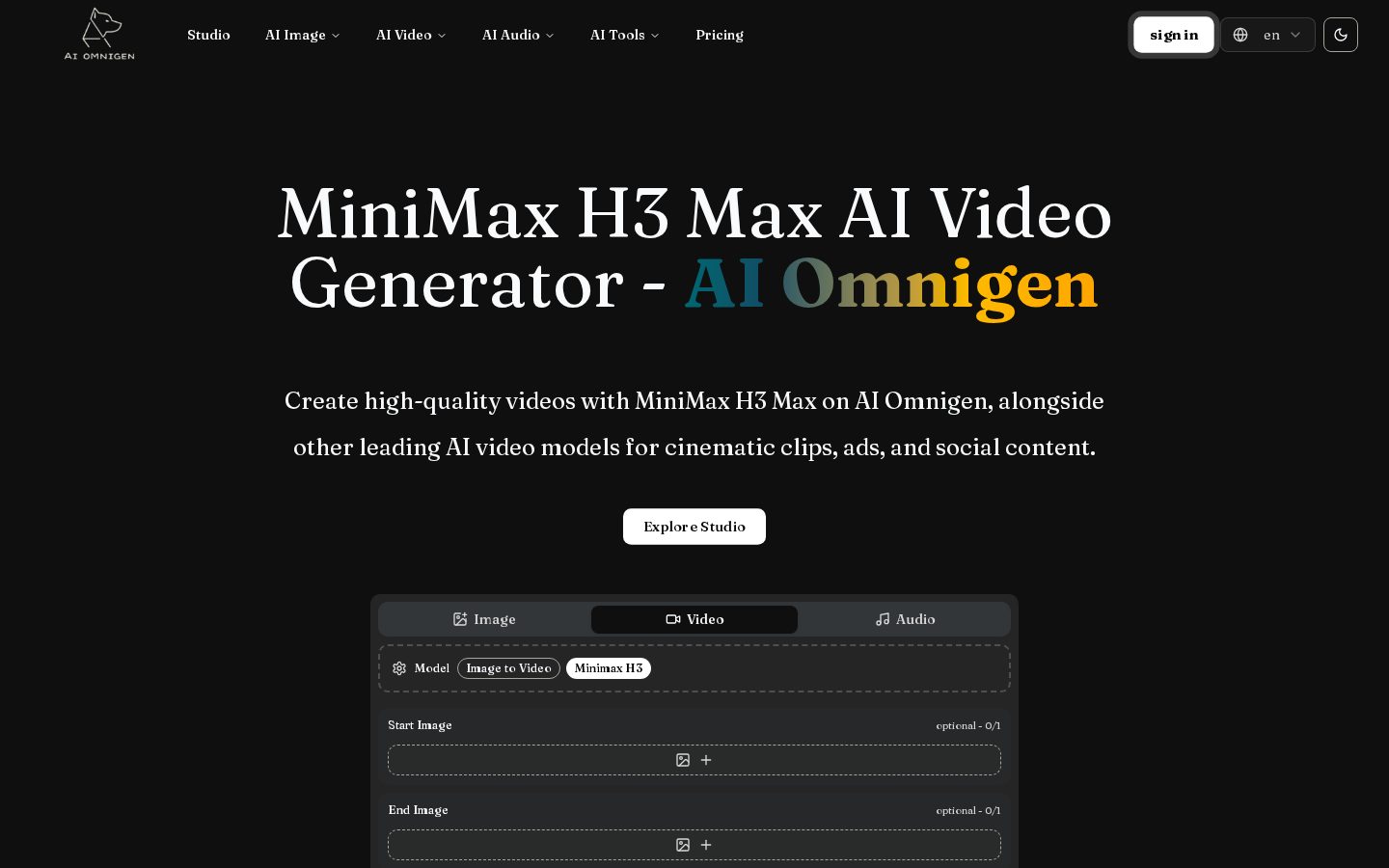 AI Omnigen Homepage