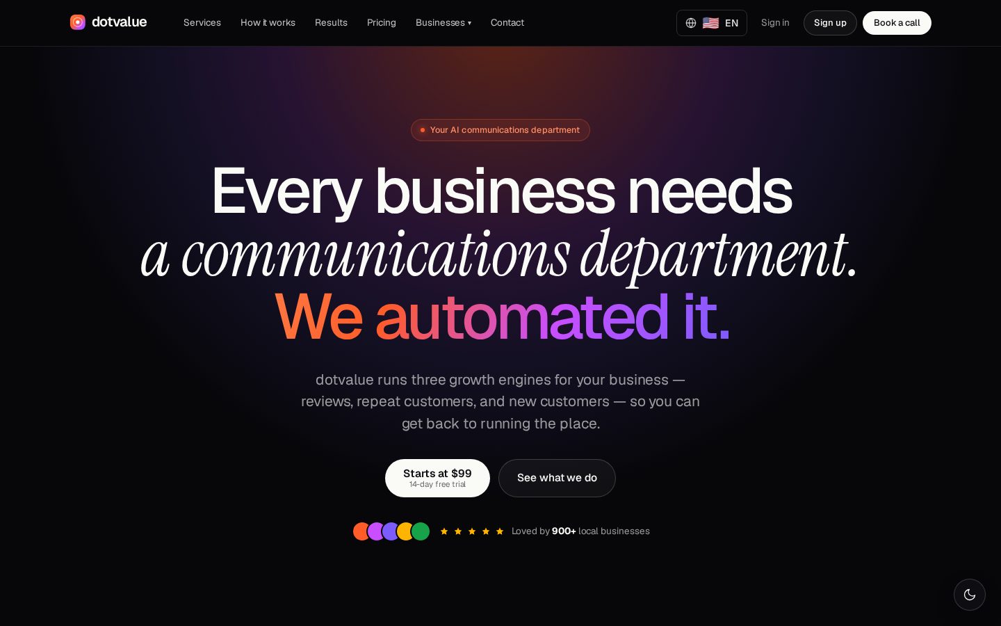 AI Phone Agent Homepage