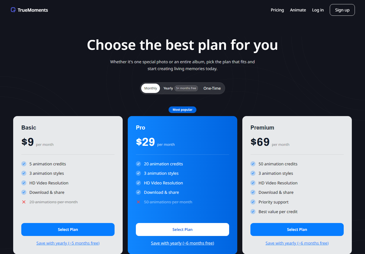 AI Photo Animation pricing