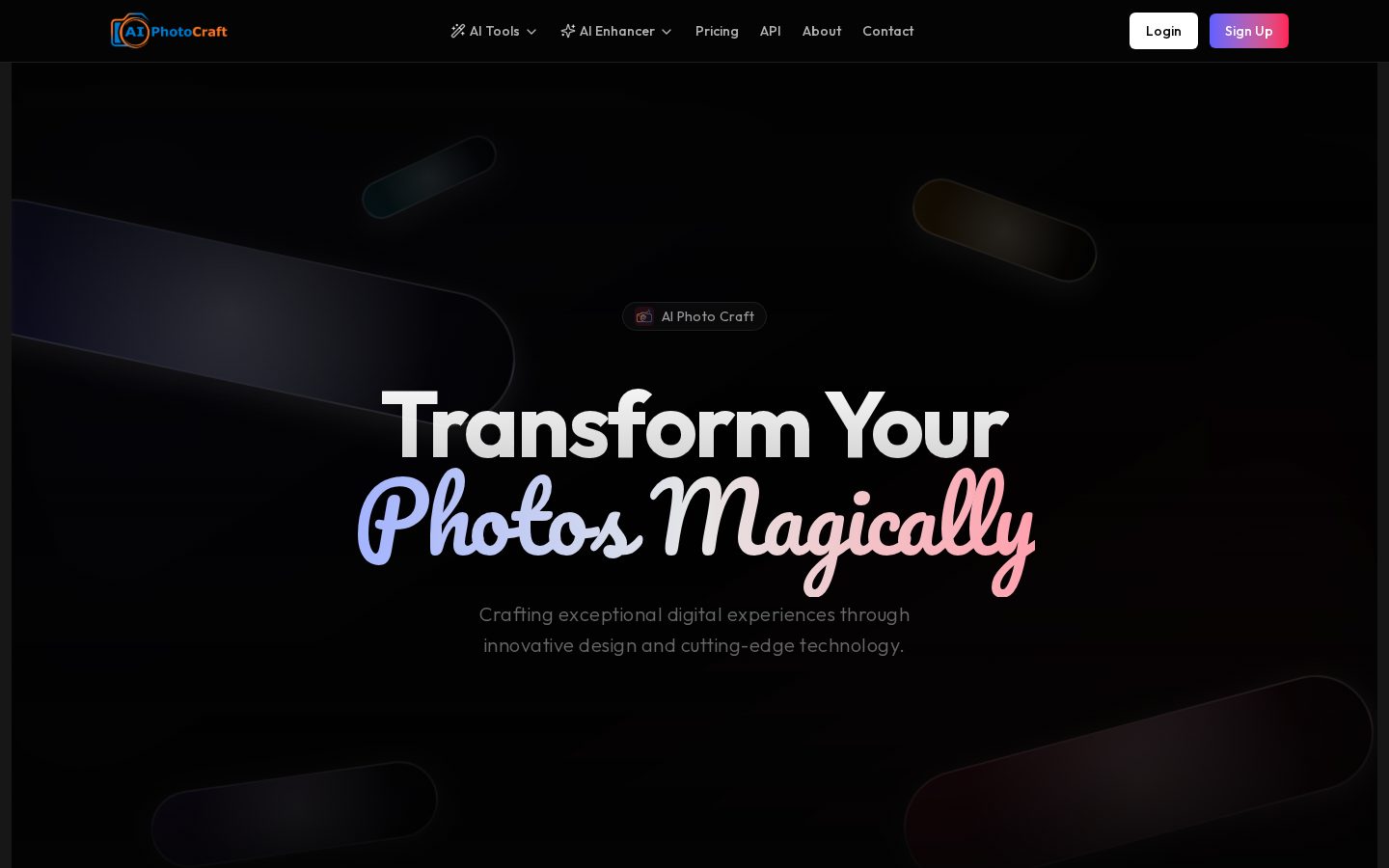Ai Photo Craft Homepage