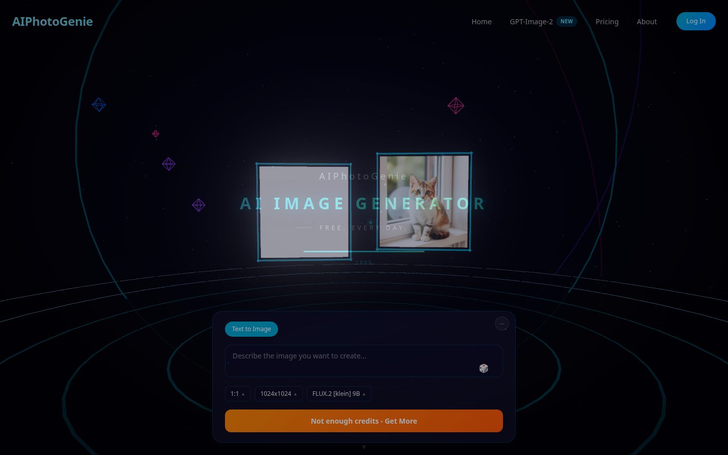 AI Photo Genie Homepage