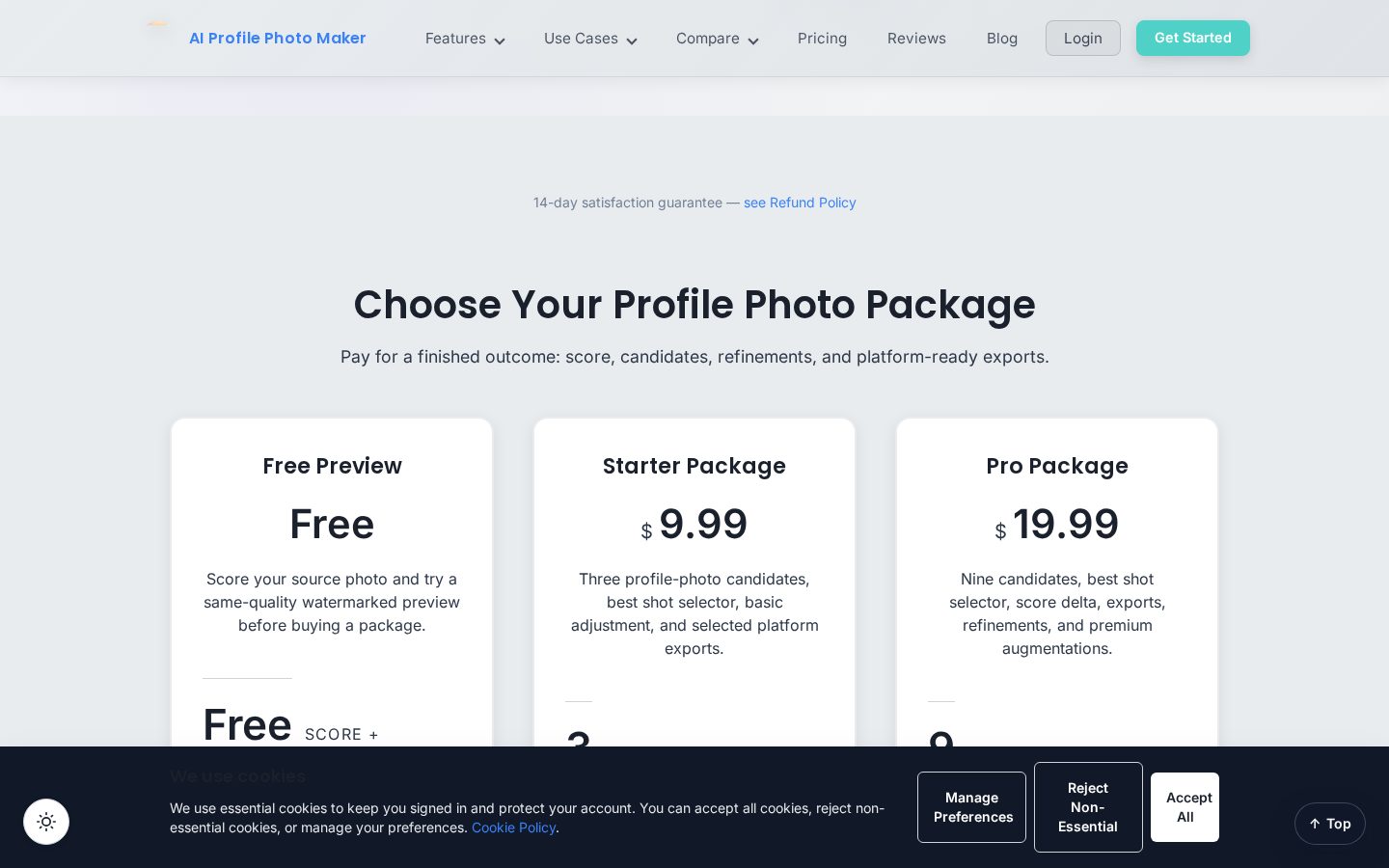AI Profile Photo Maker Pricing