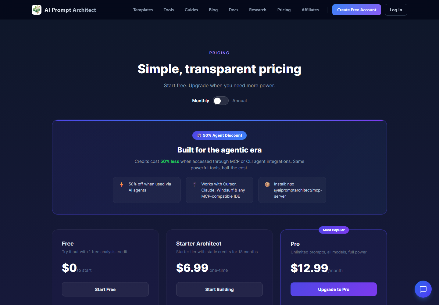 AI Prompt Architect pricing