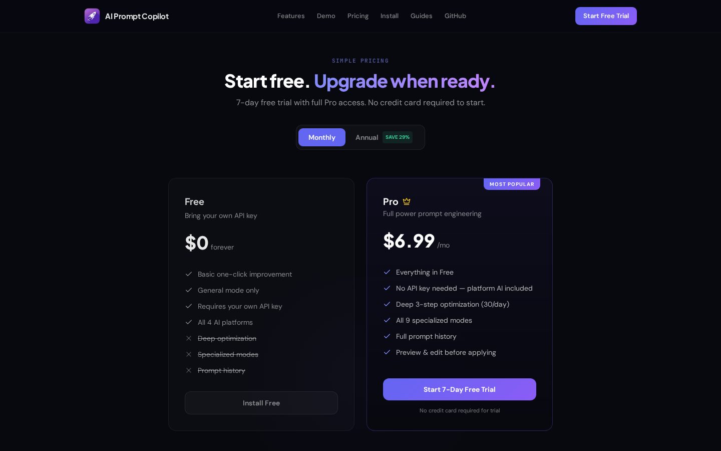 AI Prompt Copilot Pricing