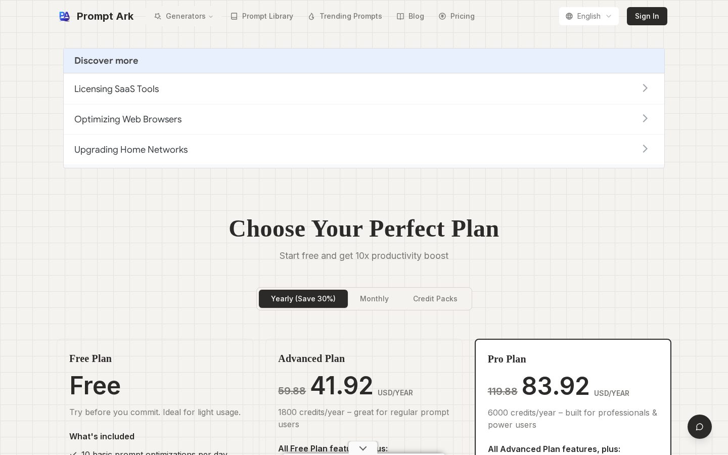 AI Prompt Generator Pricing