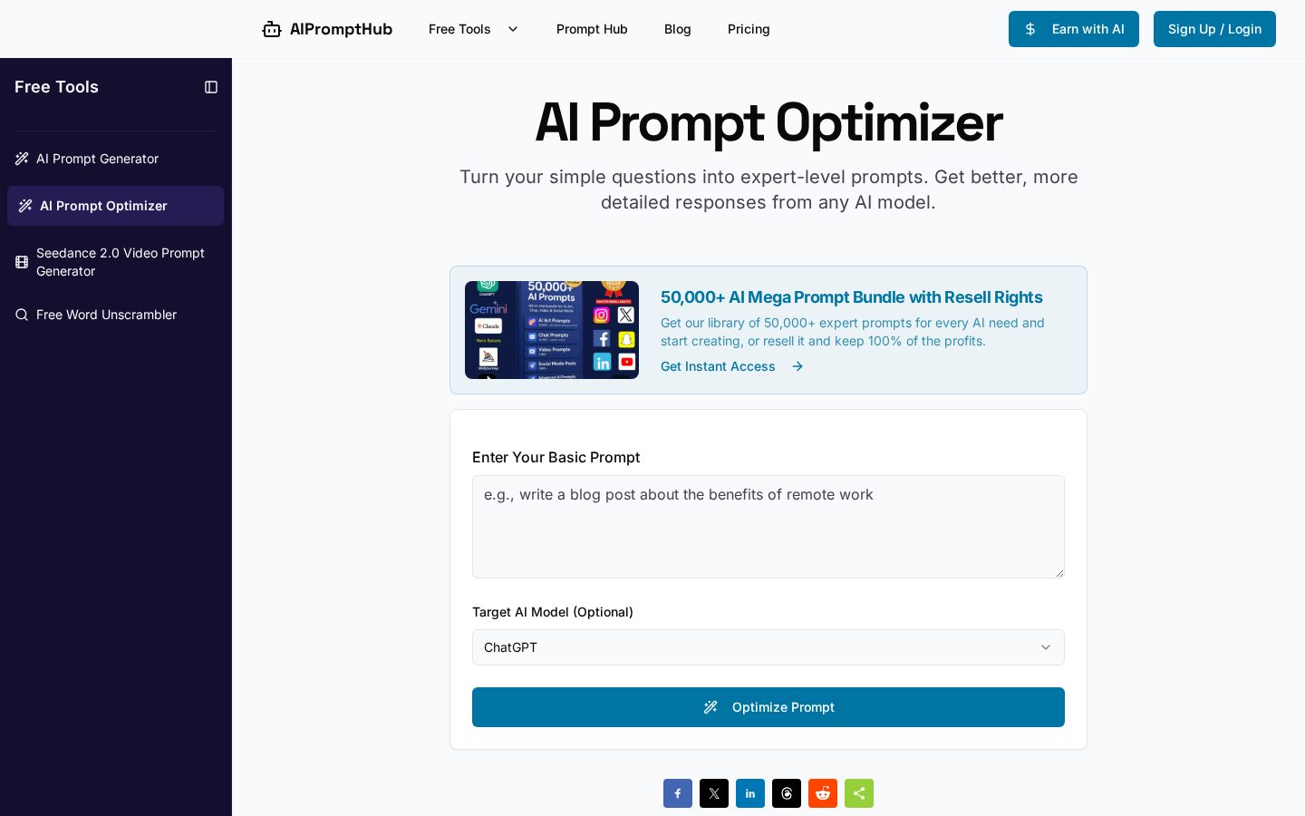 AI PROMPTHUB Homepage