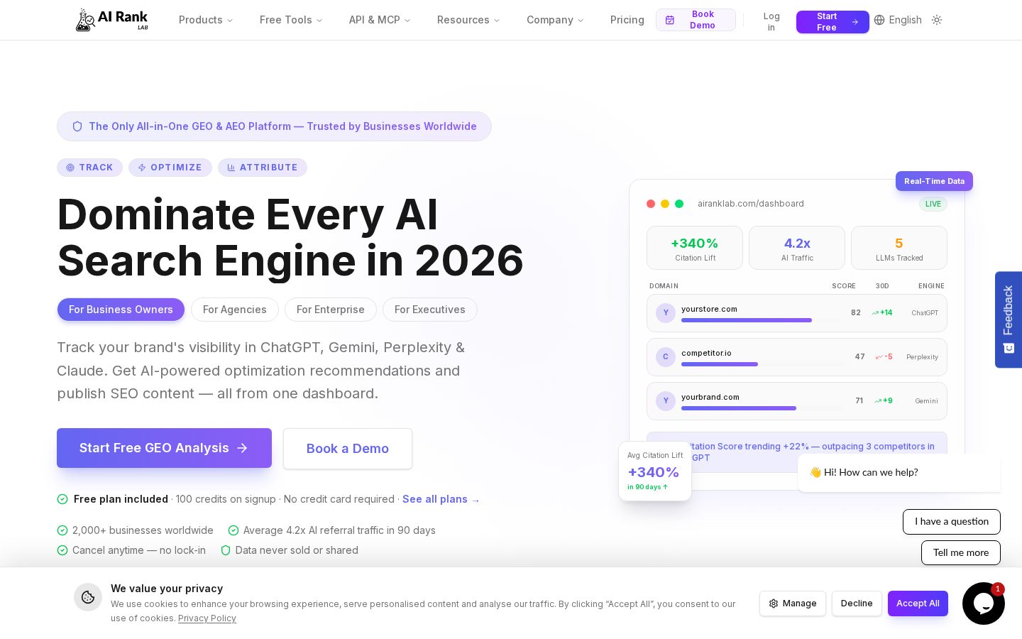 AI Rank Lab Homepage