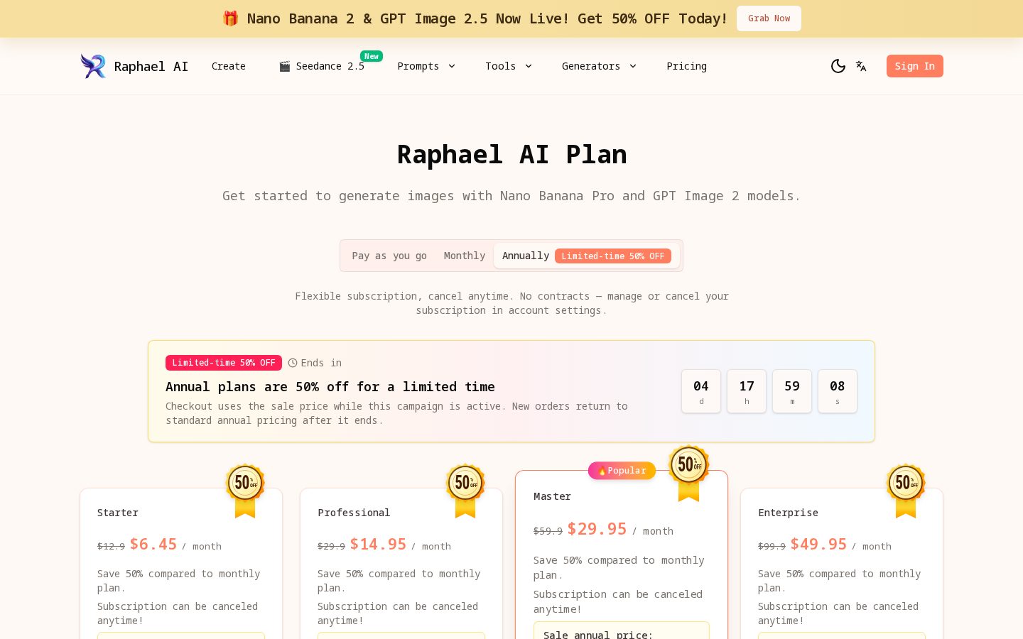 AI Raphael Pricing