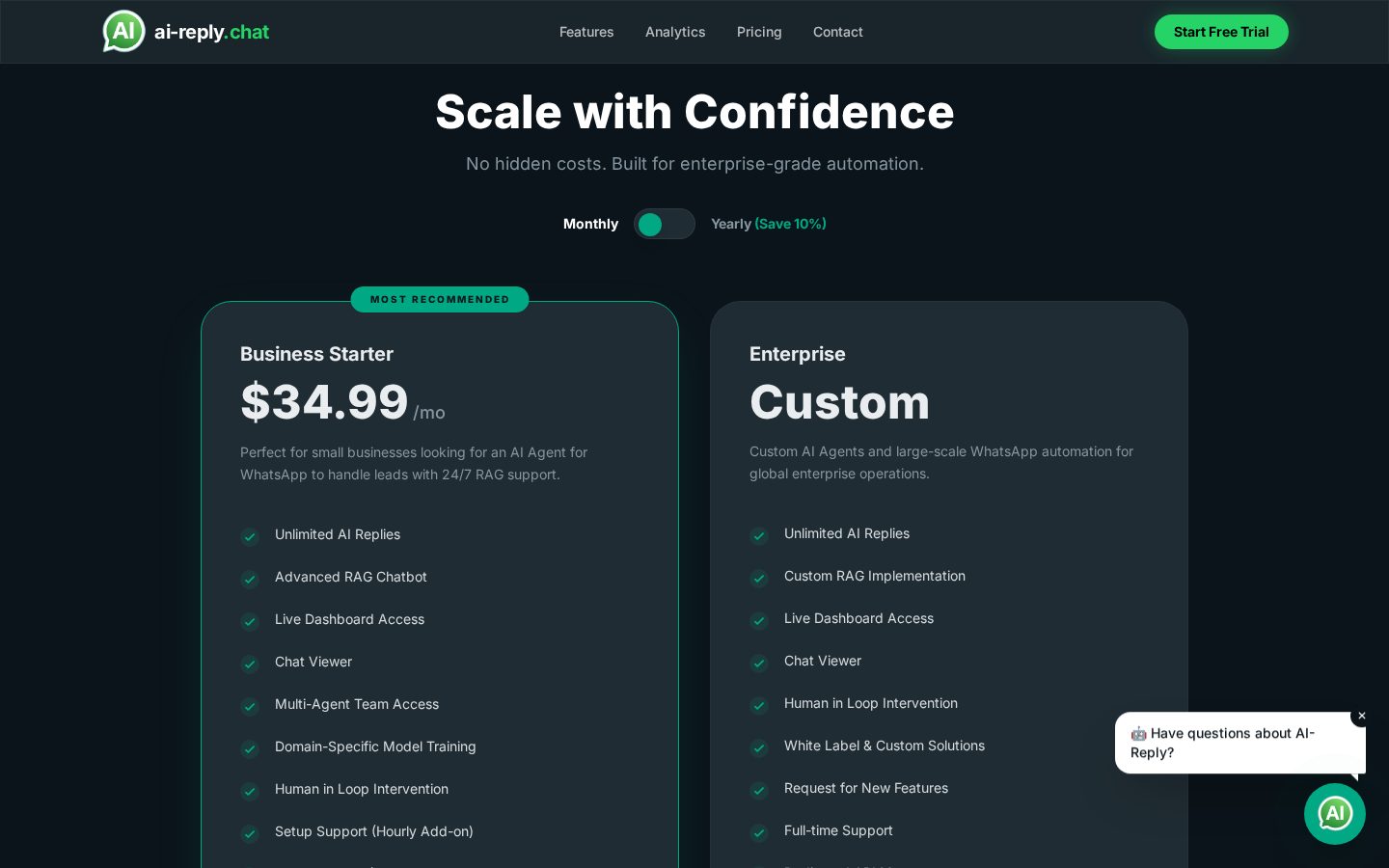Ai Reply Pricing