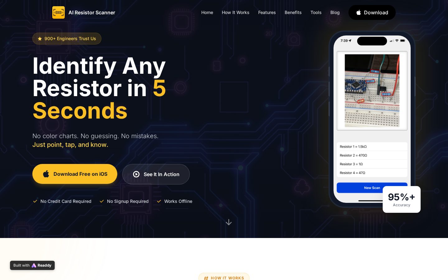AI Resistor Scanner Homepage