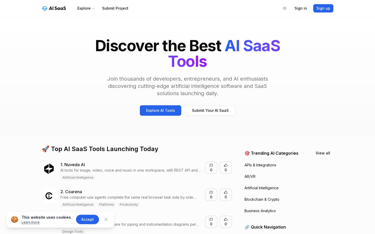 AI SaaS Homepage