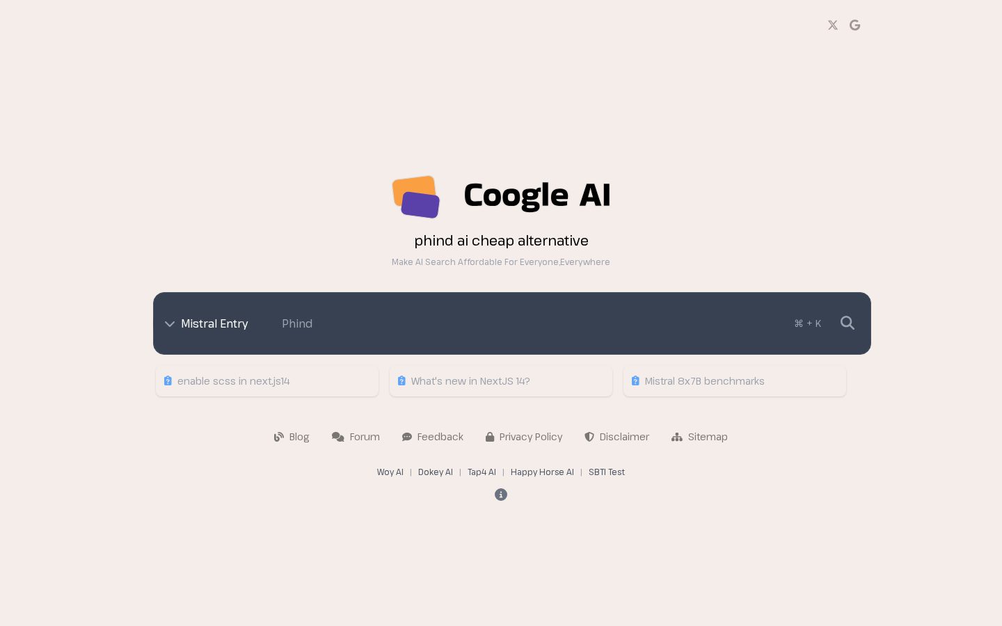 ai search engine Homepage