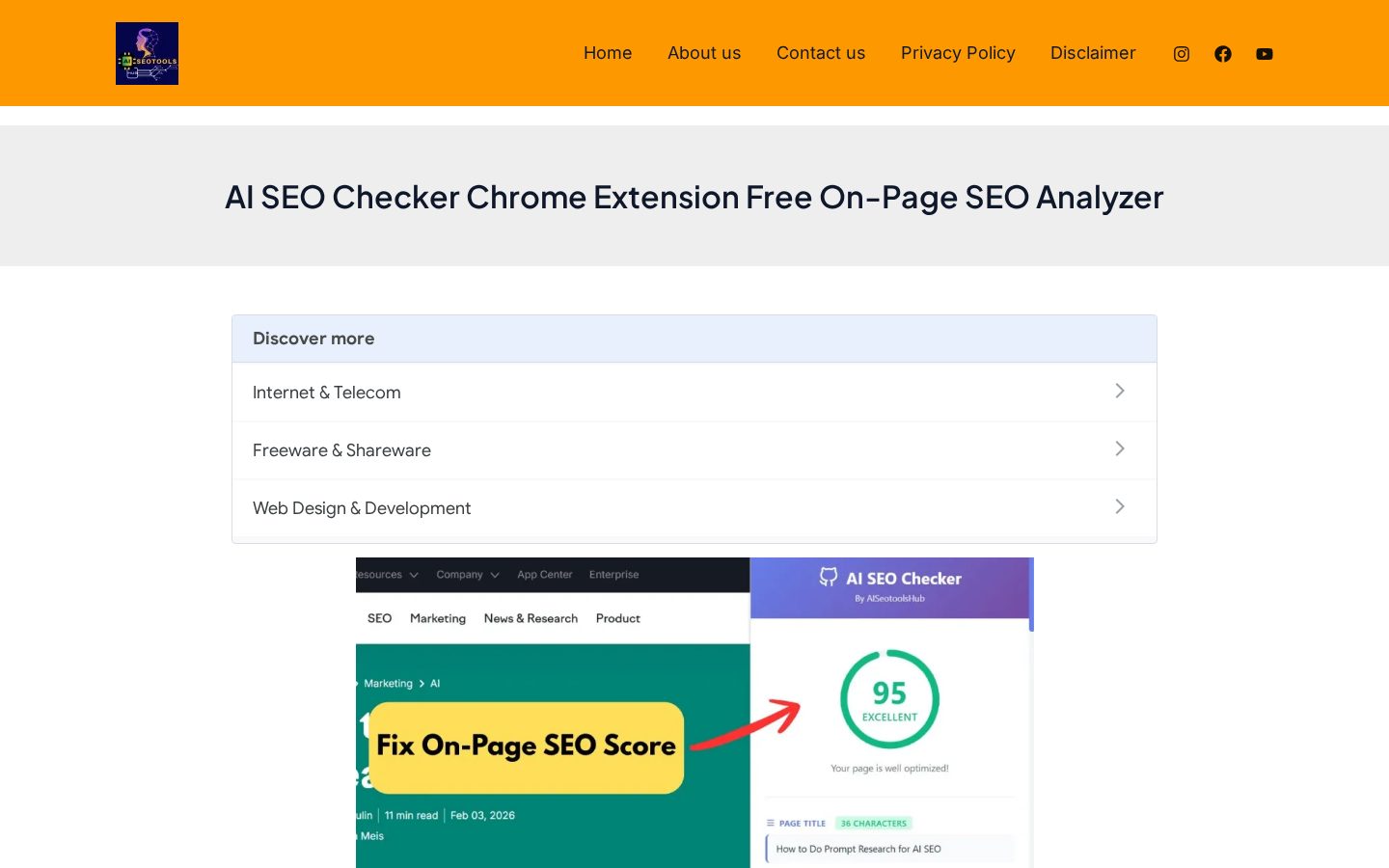 AI SEO Checker Homepage