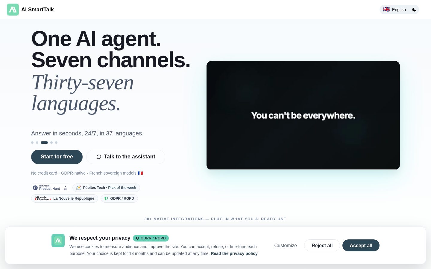 AI SmartTalk Homepage