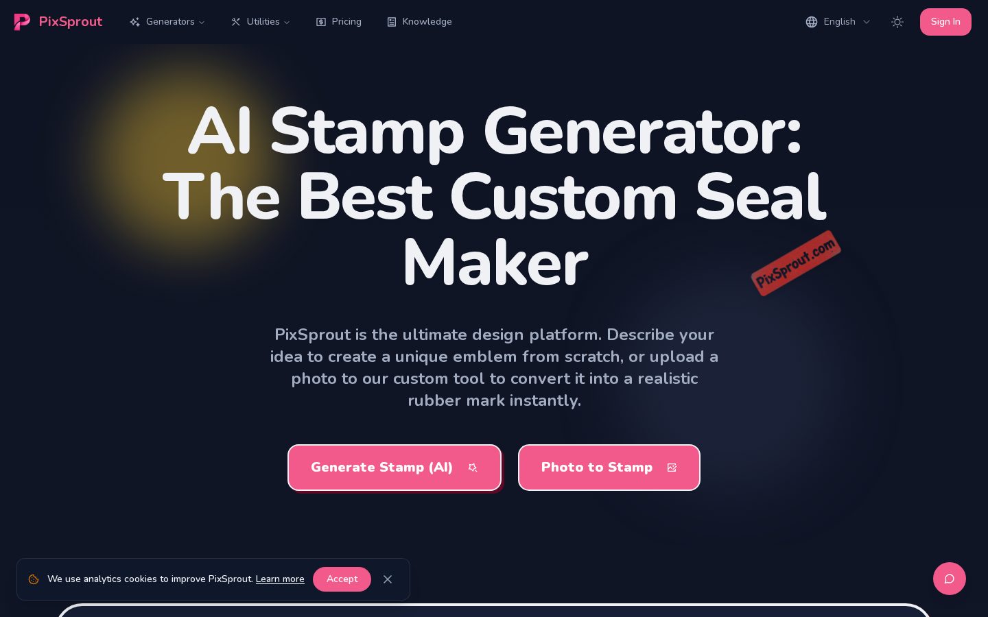 AI Stamp Maker Homepage
