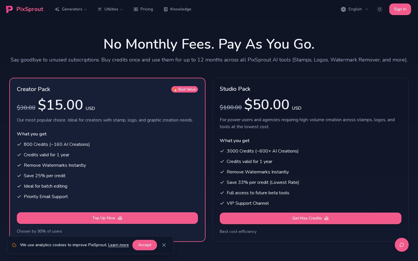 AI Stamp Maker Pricing