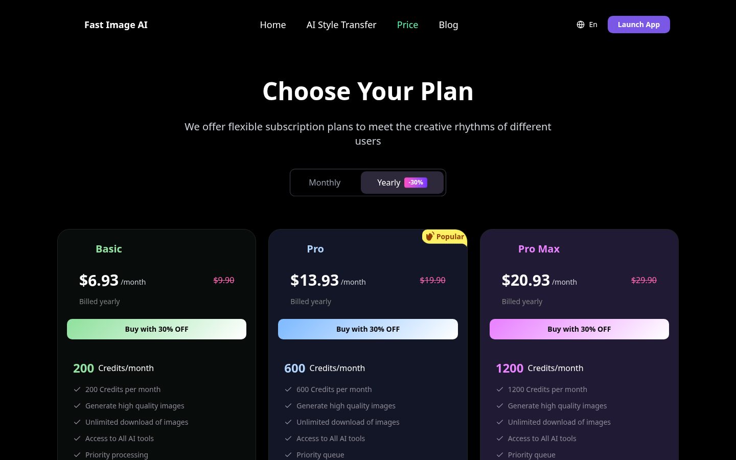 AI Sticker Generator Pricing