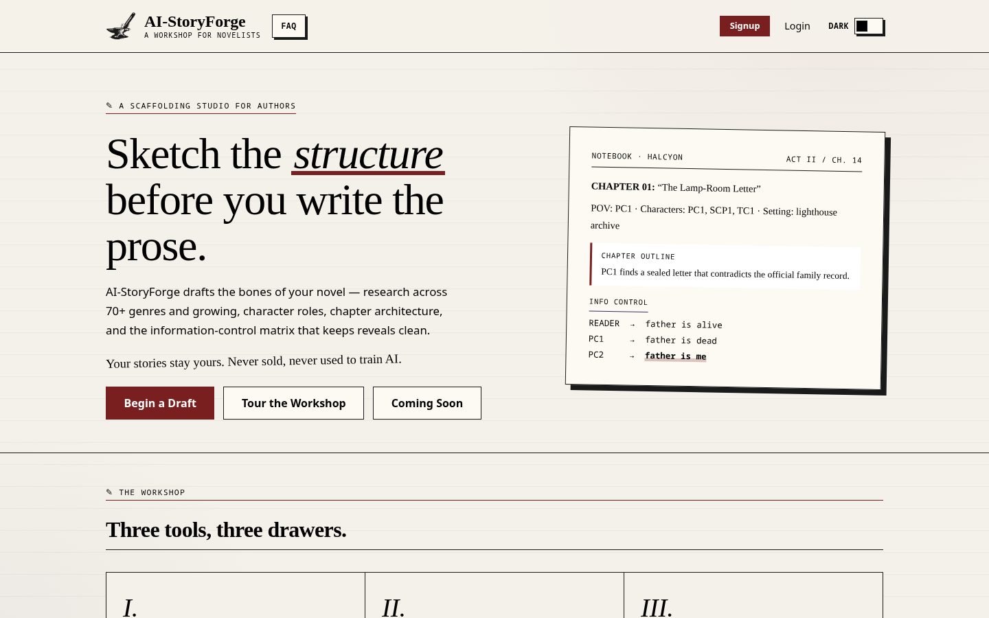 AI-StoryForge Homepage