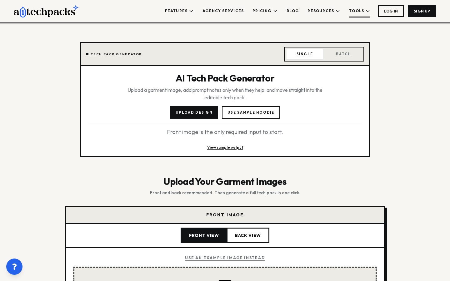 AI Tech Packs Homepage