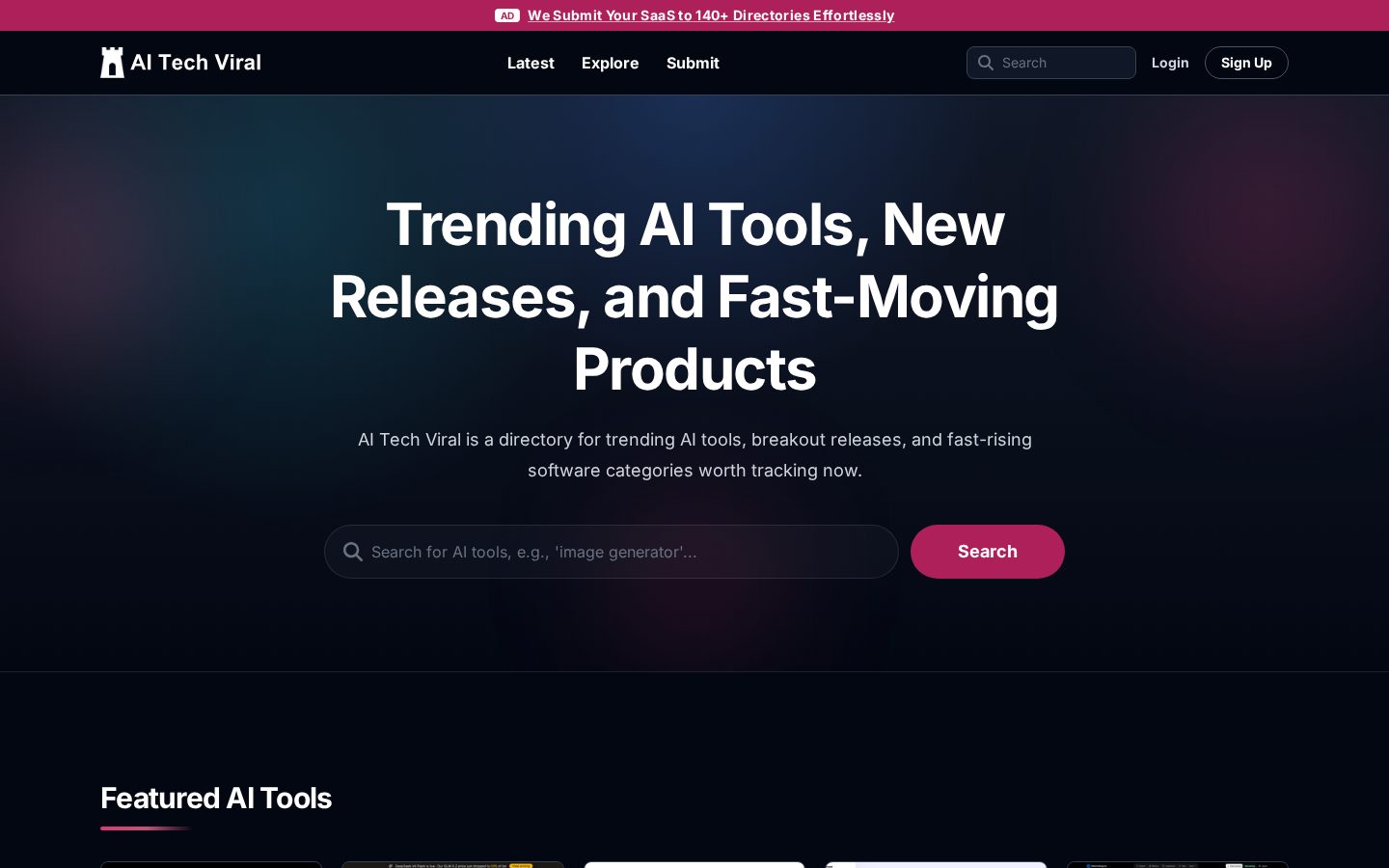 AI Tech Viral Homepage