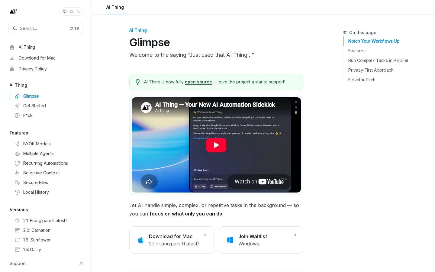AI Thing Homepage