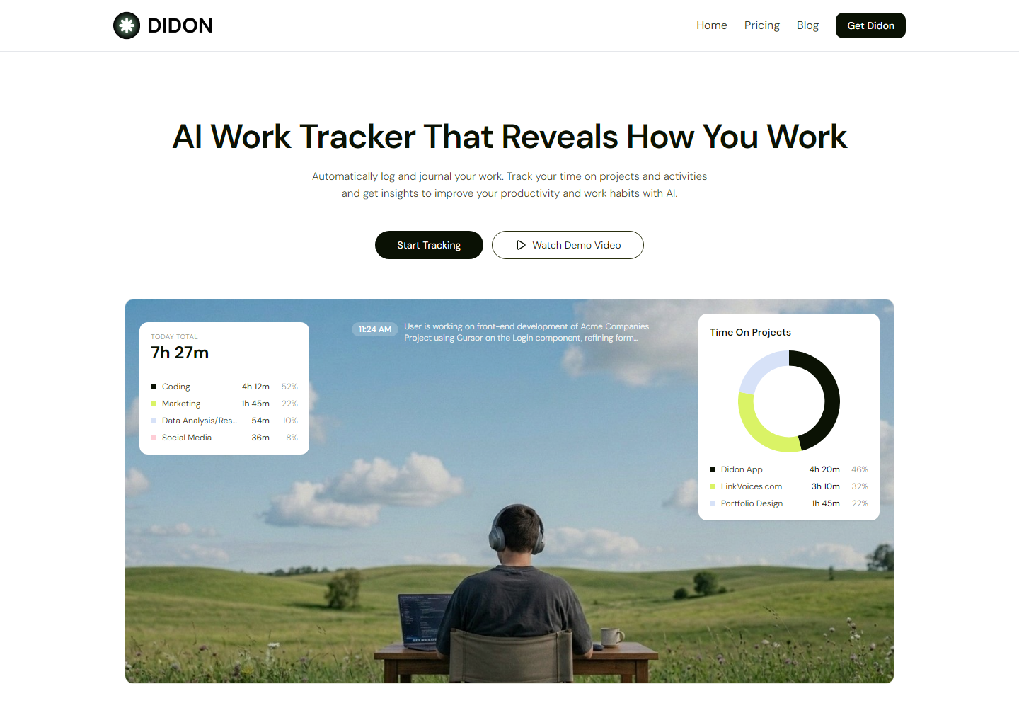 AI Time Tracker homepage