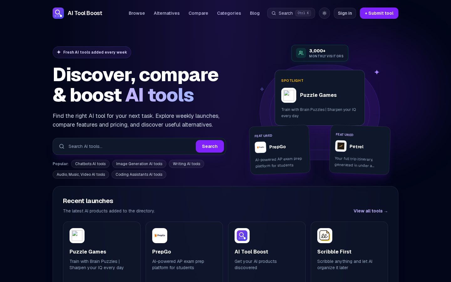 AI Tool Boost Homepage