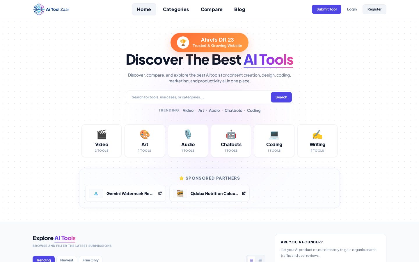 AI Tool Zaar Homepage