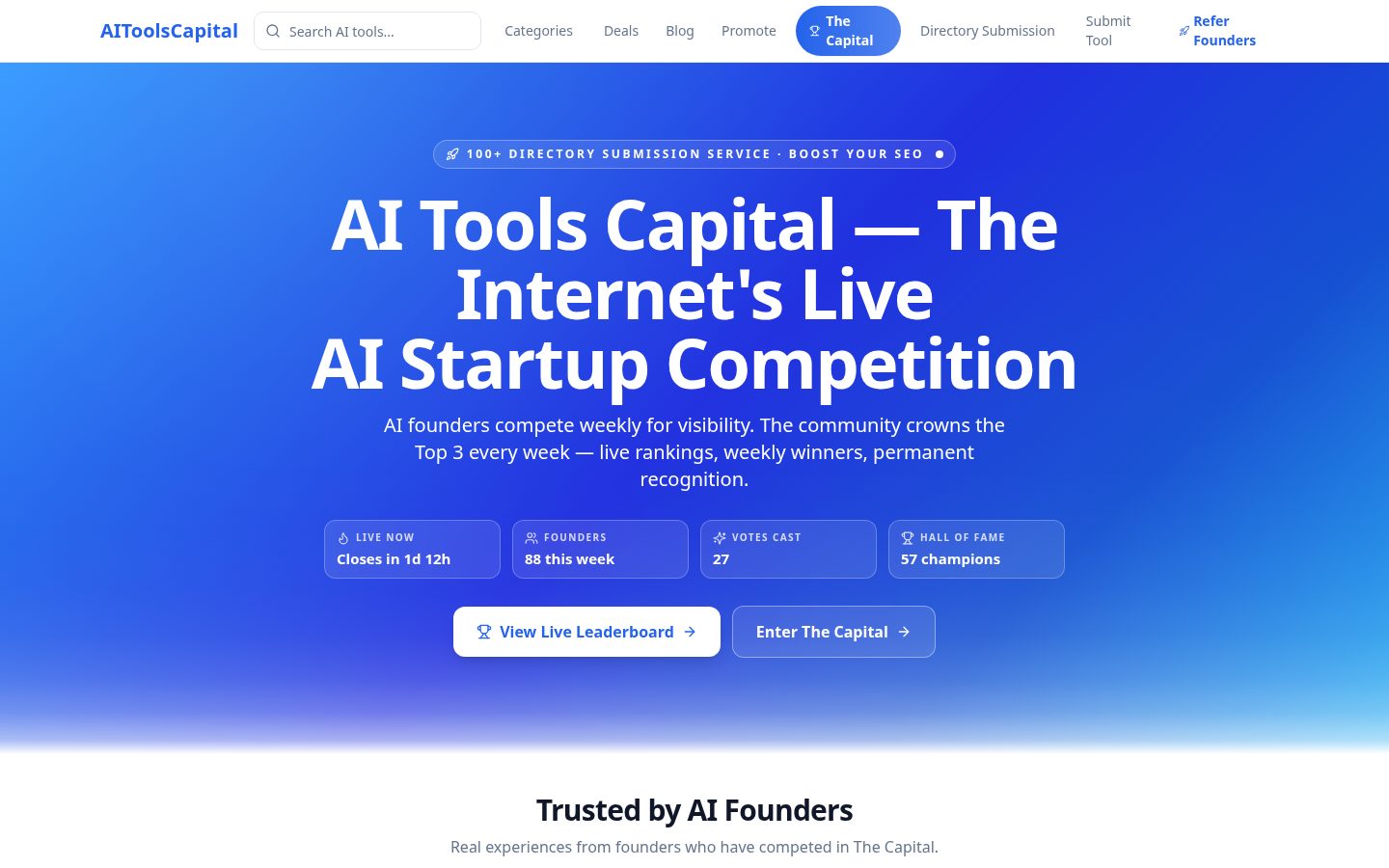 AI Tools Capital Homepage