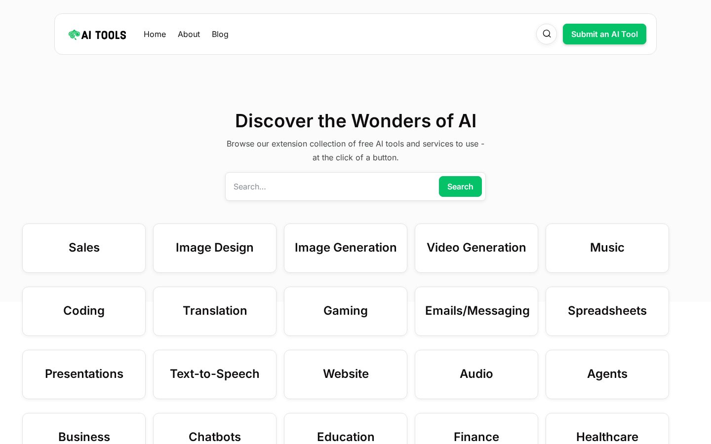 AI Tools Homepage