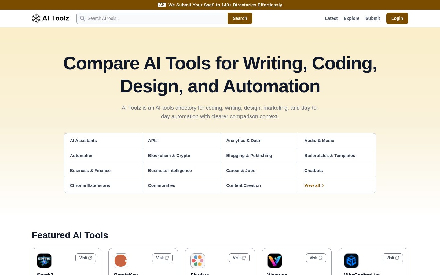 AI Toolz Homepage