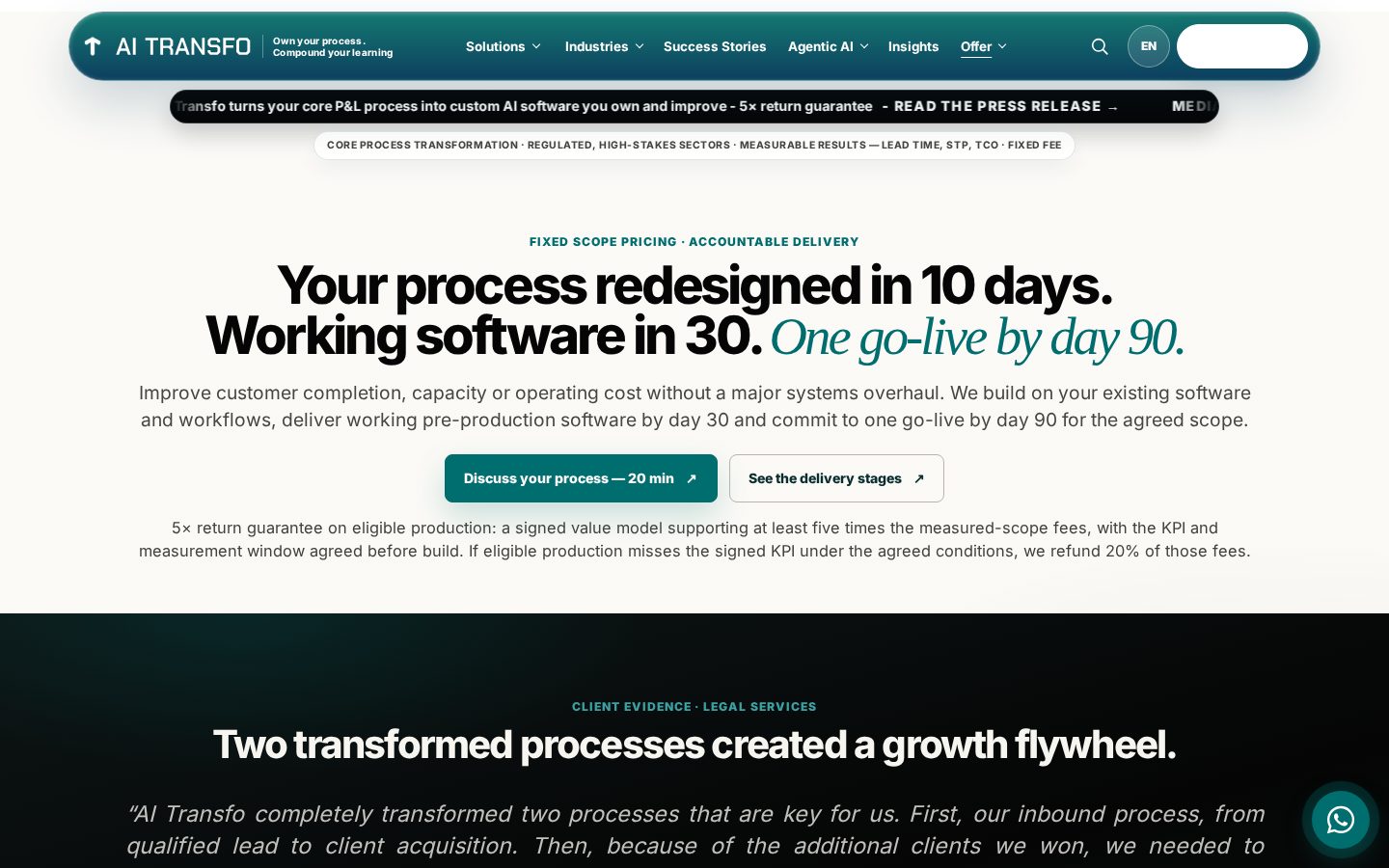 AI Transfo Homepage