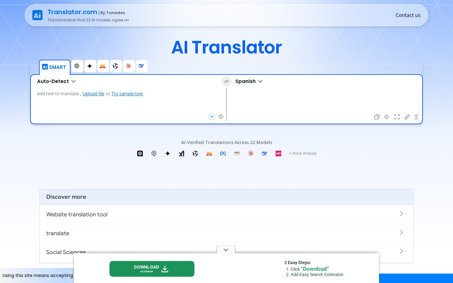AI Translator Homepage
