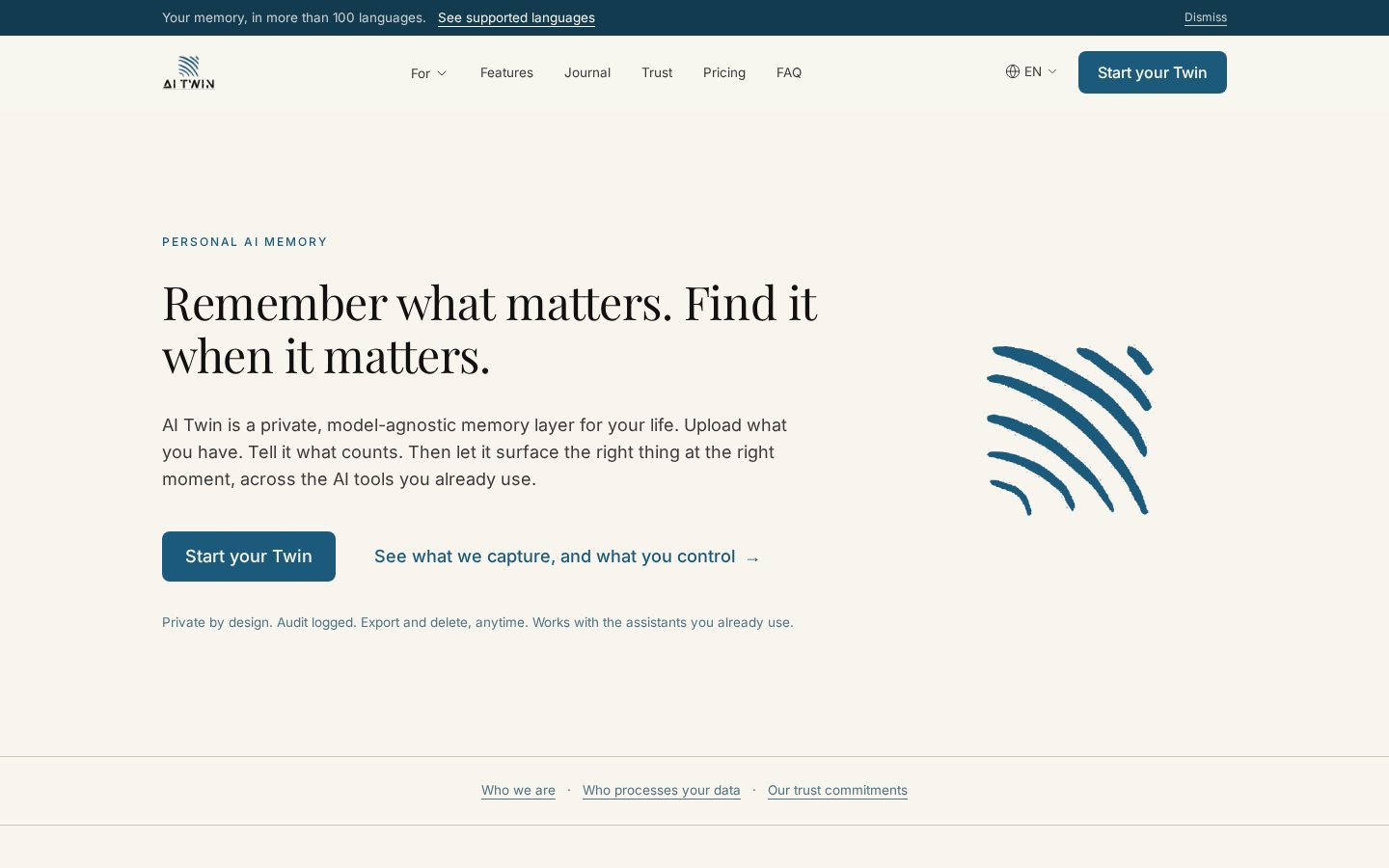 AI Twin Homepage