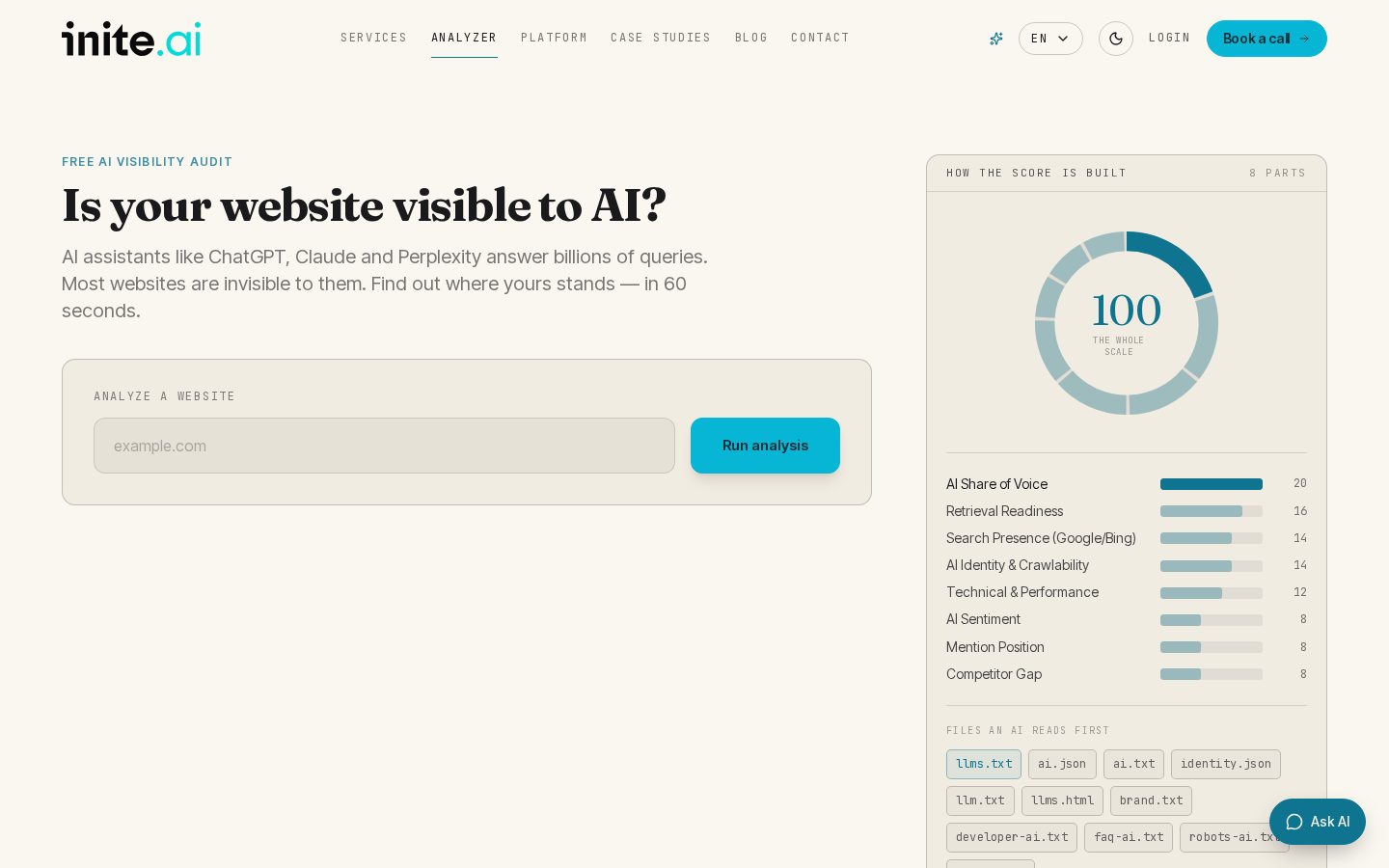 AI Visibility Audit Homepage