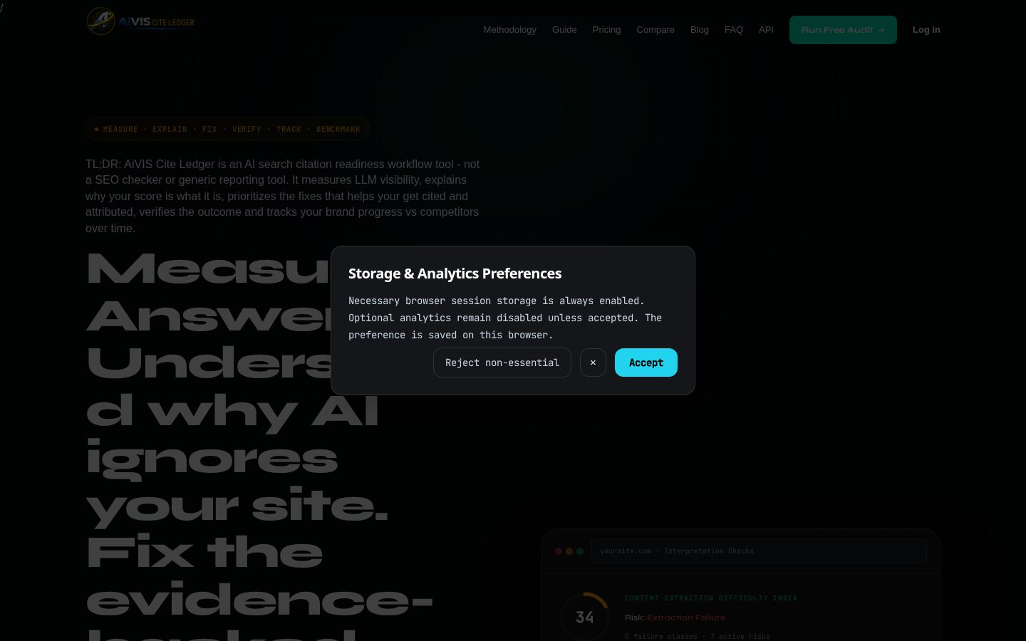 Ai Visibility Intelligence System Homepage