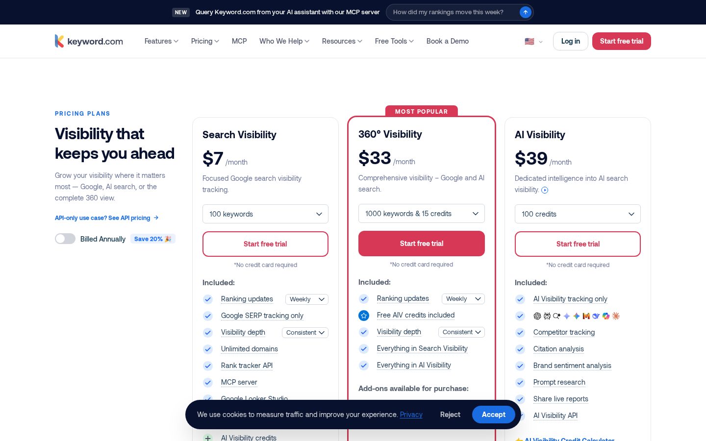 AI Visibility Rank Tracker Pricing