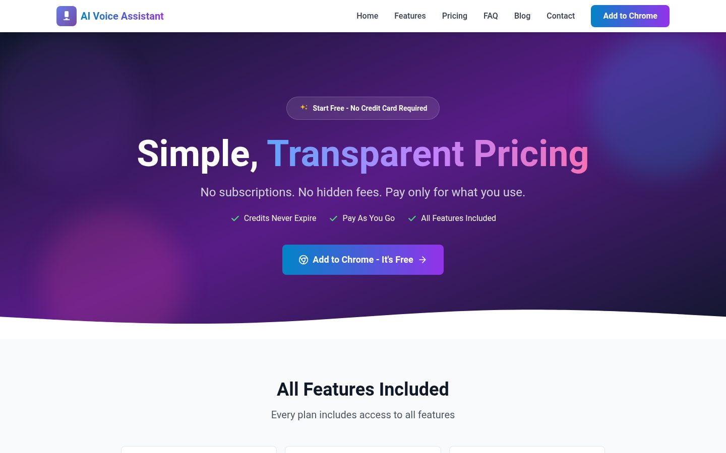 AI Voice Assistant Pricing