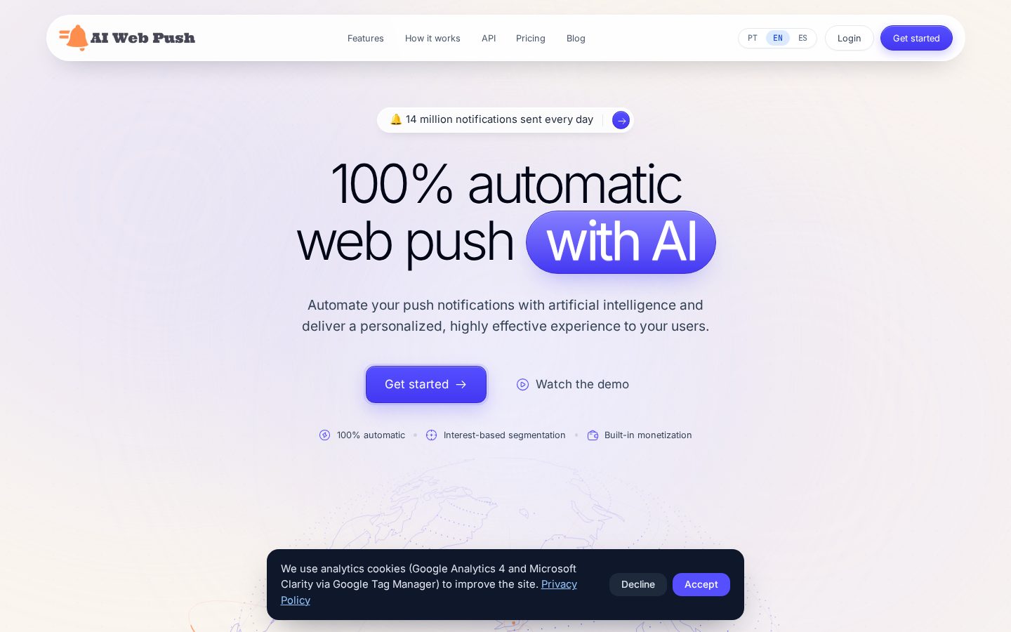 AI Web Push Homepage
