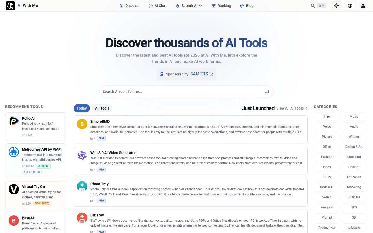 AI With Me Homepage