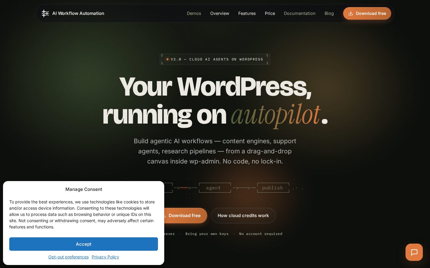AI Workflow Automation Homepage