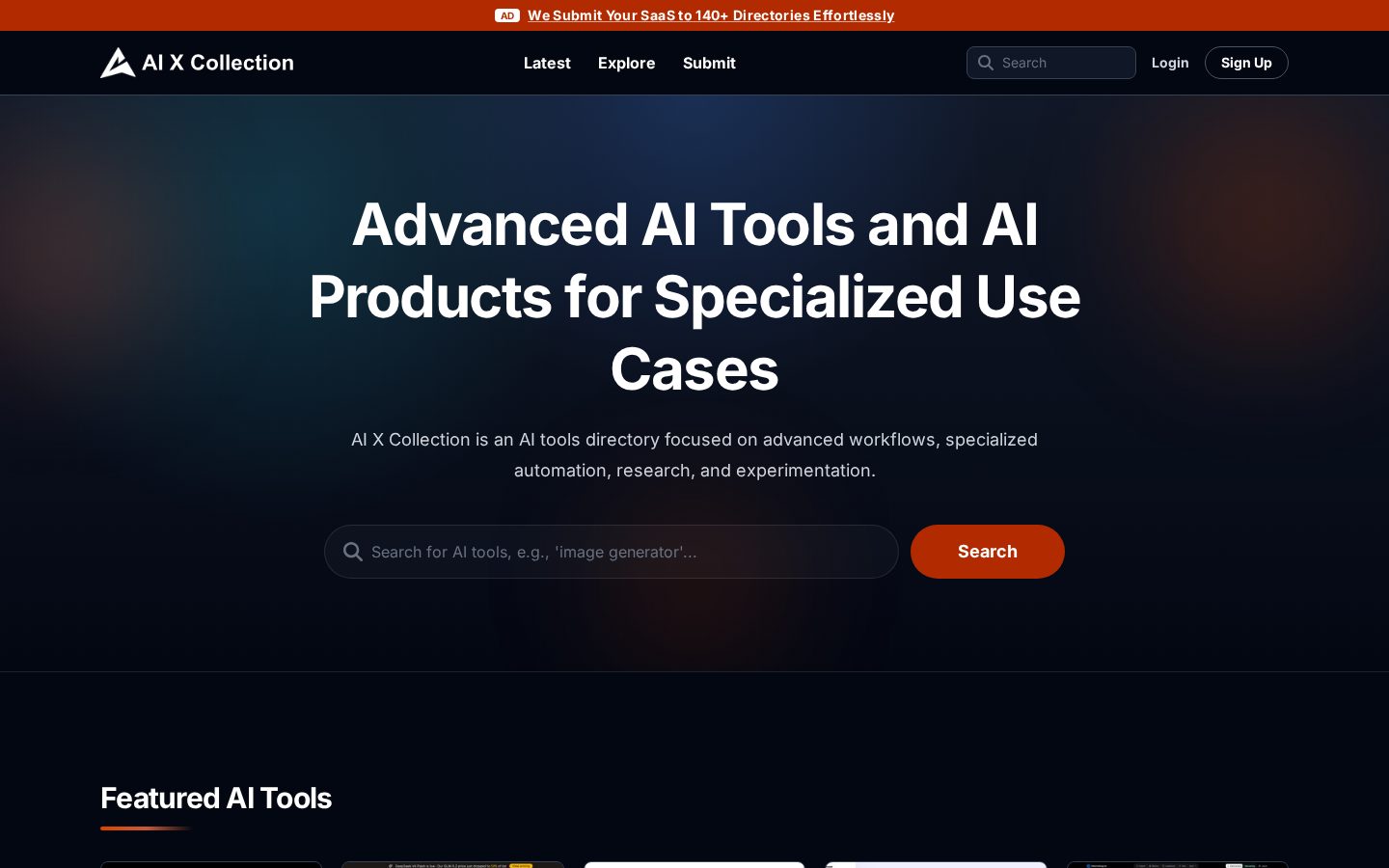 AI X Collection Homepage