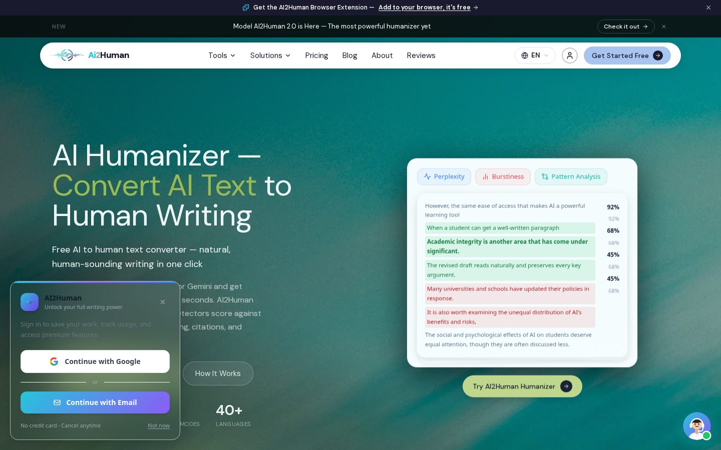 AI2Human Homepage