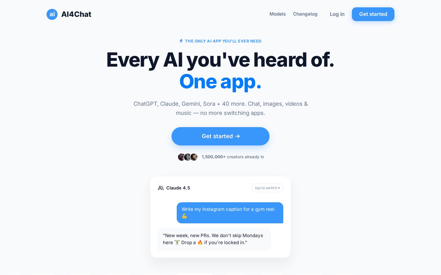 AI4Chat Homepage