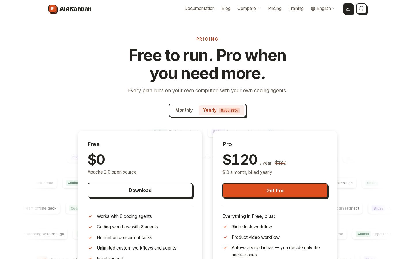 AI4Kanban Pricing